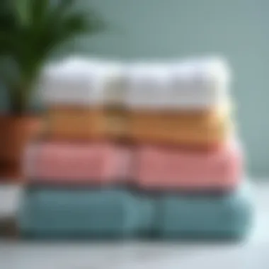 A variety of towel colors and textures displayed for selection