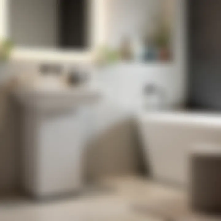 Stylish Brabantia Bo laundry bin in a modern bathroom setting