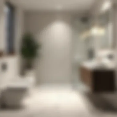 Stylish Bathroom Grout Design Trendy bathroom showcasing a beautiful grout color scheme