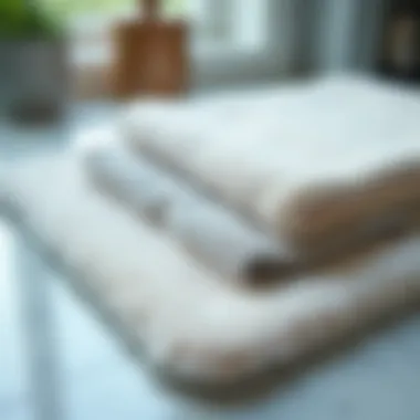 Close-up of absorbent materials used in bathroom mats