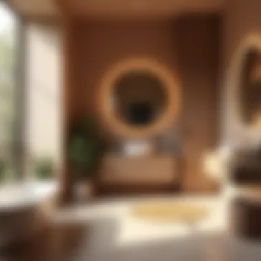 Earthy tones creating a natural bathroom ambiance
