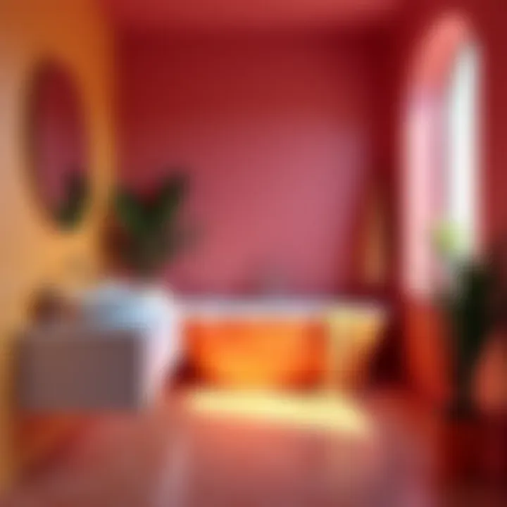 Vibrant color palette showcasing bold bathroom decor