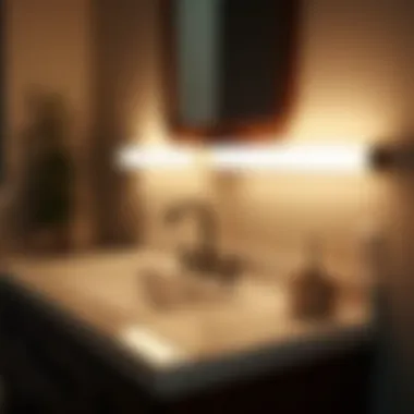 Functional Delta bathroom vanity lights illuminating a serene atmosphere