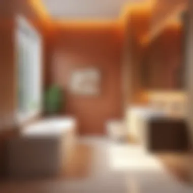 Color theory application in bathroom design