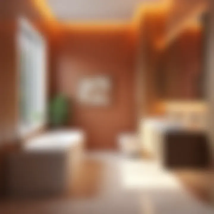 Color theory application in bathroom design