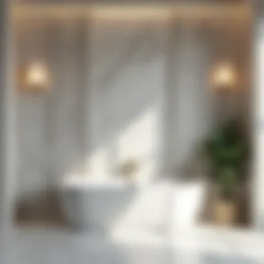 Luxurious Marble Elegance Luxurious marble bath surround creating an elegant atmosphere