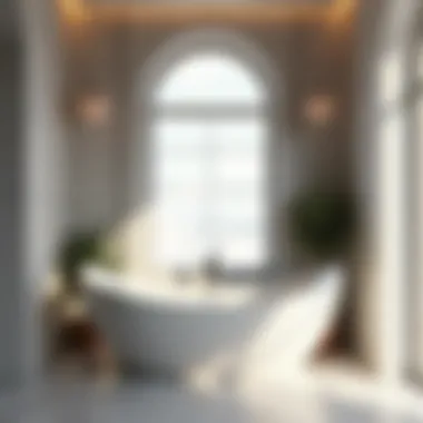Modern Geometric Style Modern geometric bath surround adding contemporary flair