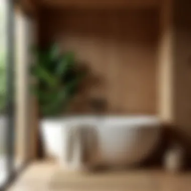 Rustic Wood Retreat Rustic wooden bath surround blending nature with design