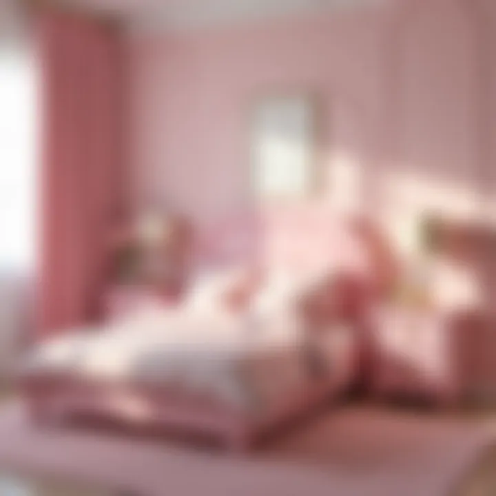 Cozy Minnie Mouse bedroom with pastel color scheme