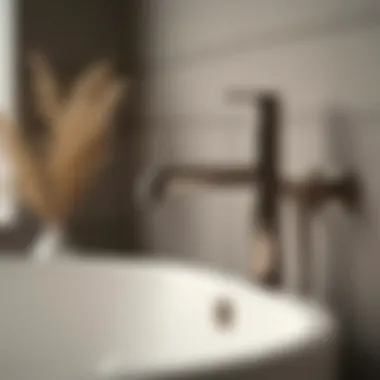 Close-up of high-end bath fixtures showcasing luxury design